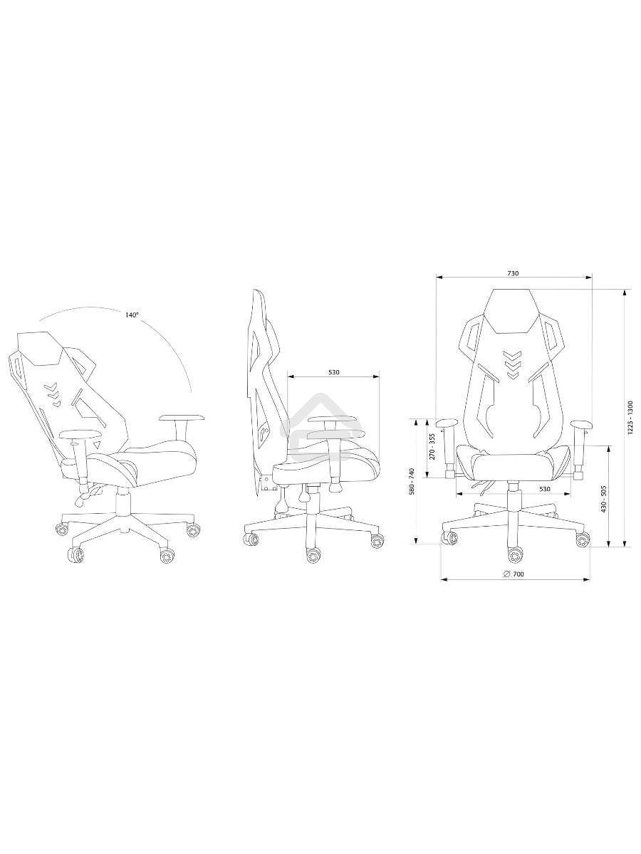 Кресло игровое Cactus CS-CHR-090BLR черный/красный, сиденье черный/красный, эко.кожа/сетка, крестовина пластик, пластик черный
