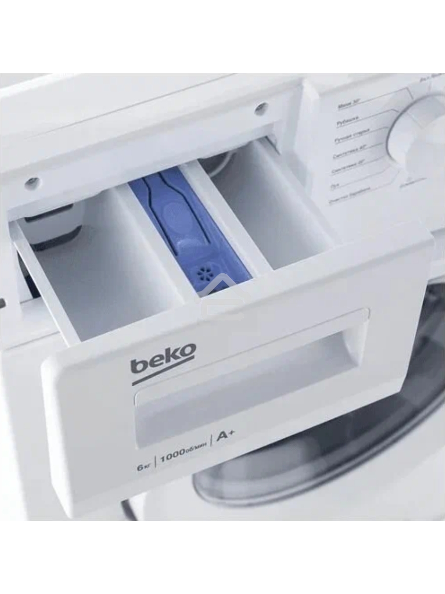 Стиральная машина Beko WRE6511BWW  (R) белый, загрузка фронтальная 6 кг, 1000 об/мин., класс: А