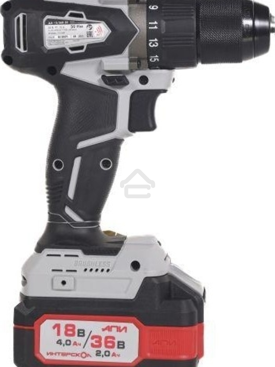 Дрель-шуруповерт аккумуляторная INTERSKOL DA-13/36V 50