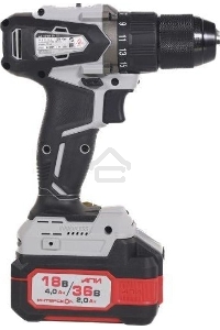 Дрель-шуруповерт аккумуляторная INTERSKOL DA-13/36V 50