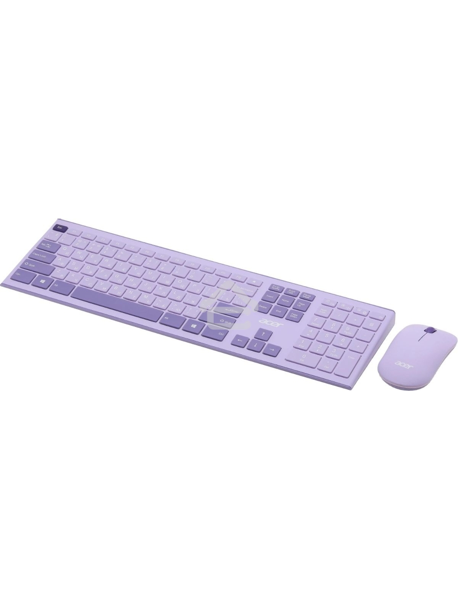 Клавиатура + мышь Acer OCC205 беспроводной USB, 1200 dpi, фиолетовый