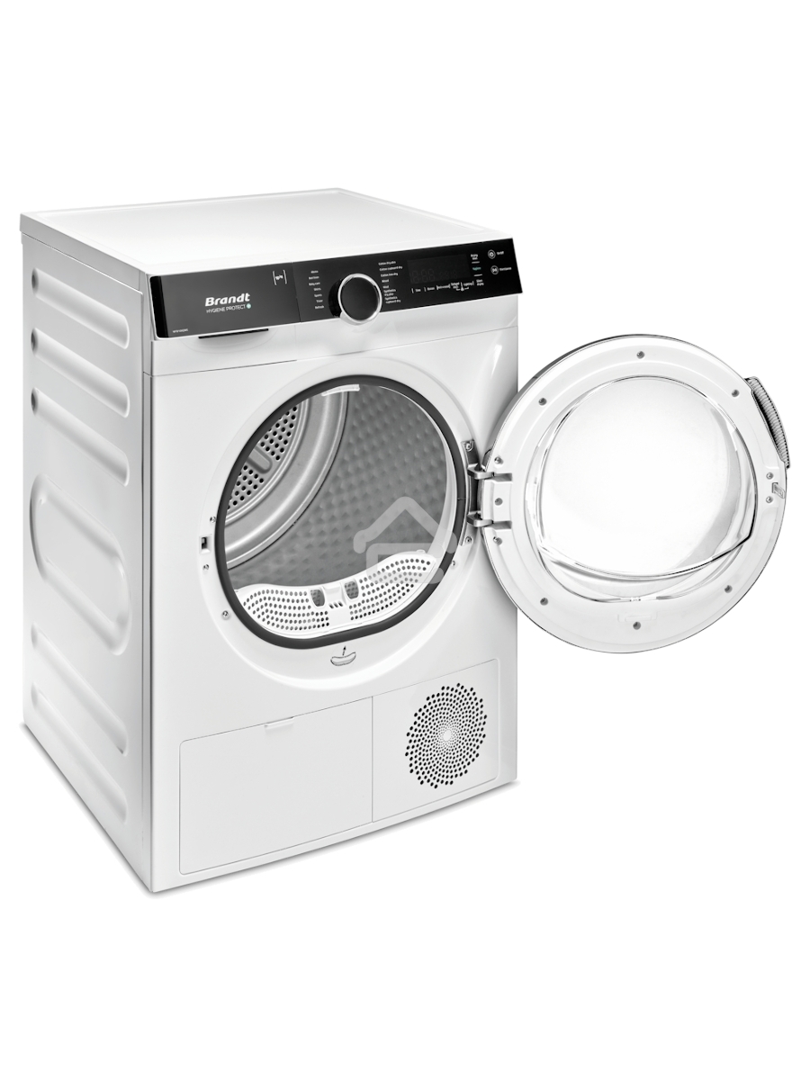 Сушильная машина BRANDT WFB106QWE белый, 10 кг, сушка - конденсационная, программ - 14, 59.5 x 84.5 x 67.5 см