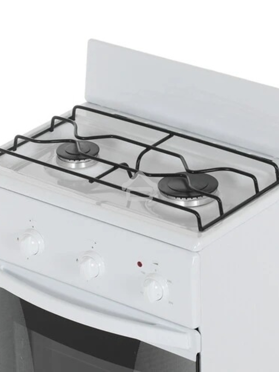 Плита комбинированная Flama CK 2201 W белый, конфорок 2 шт газовых, духовка 30 л, 50 см x 85 см x 38 см