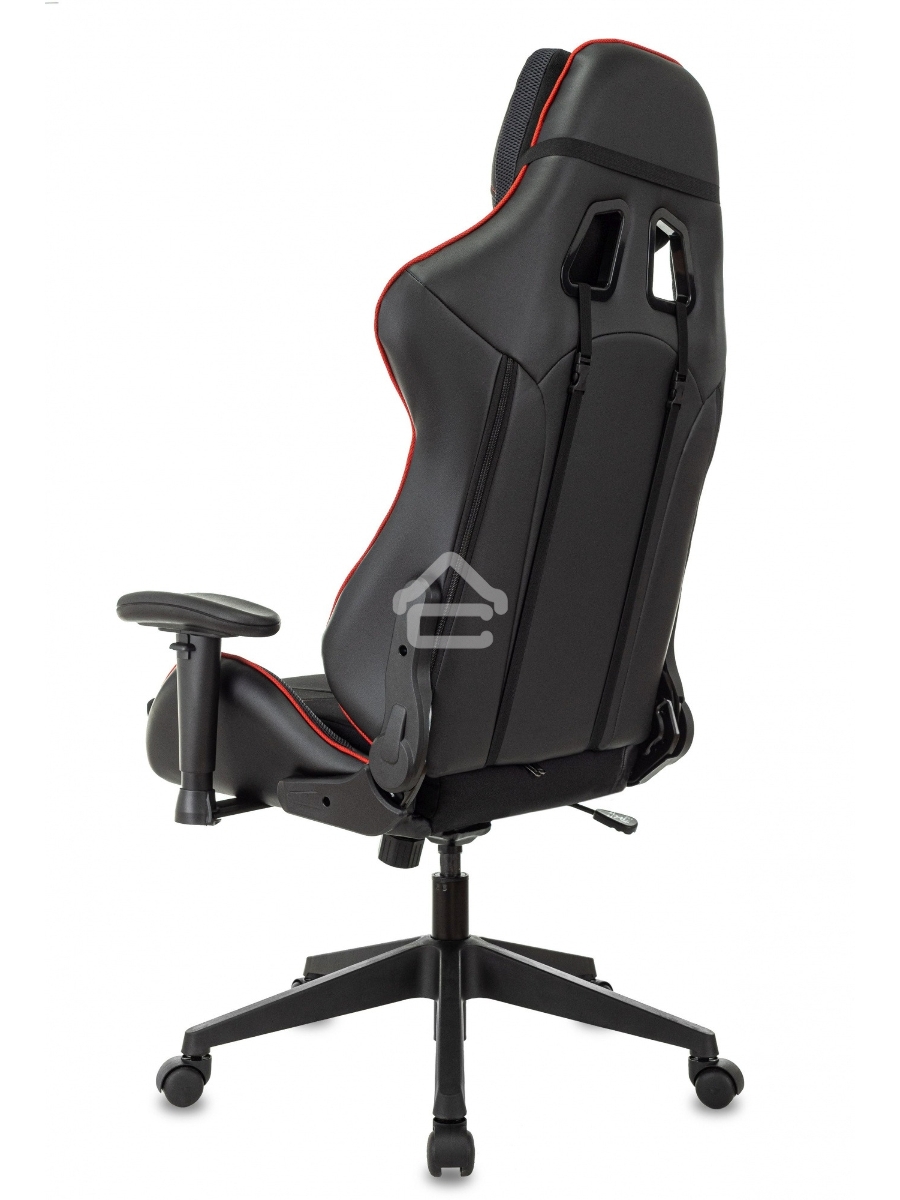 Кресло игровое Бюрократ VIKING 4 AERO RUS белый/синий/красный/черный, искусст. кожа/ткань, две подушки
