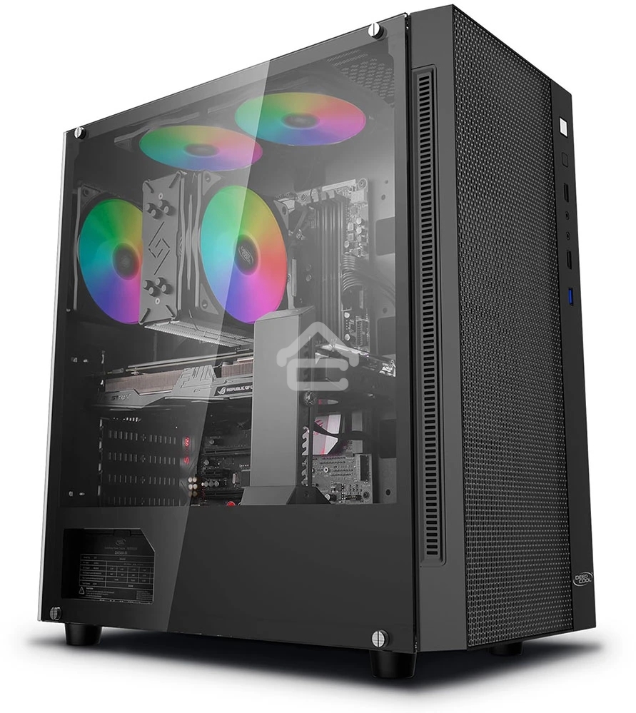 Компьютерный корпус Deepcool MATREXX 55 MESH без БП, большое боковое окно, черный, ATX