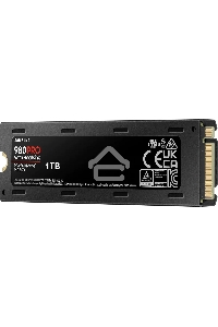 Накопитель SSD Samsung 980 PRO, 1TB, PCIe 4.0 x4, M.2 2280, NVMe, R/W 7000/5000, с радиатором