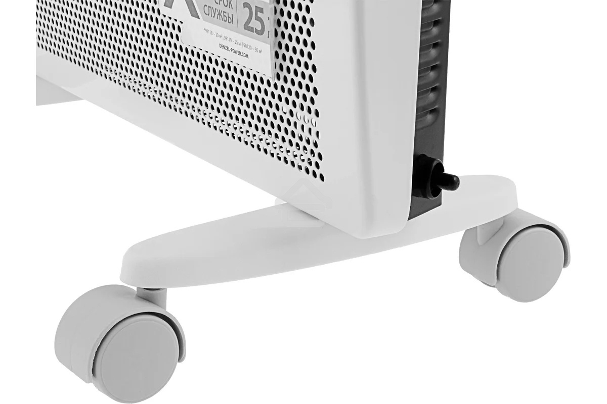 Конвектор электрический гибридный Denzel HybridX-1000 белый, 1000 Вт, 20 м2, термостат, дисплей