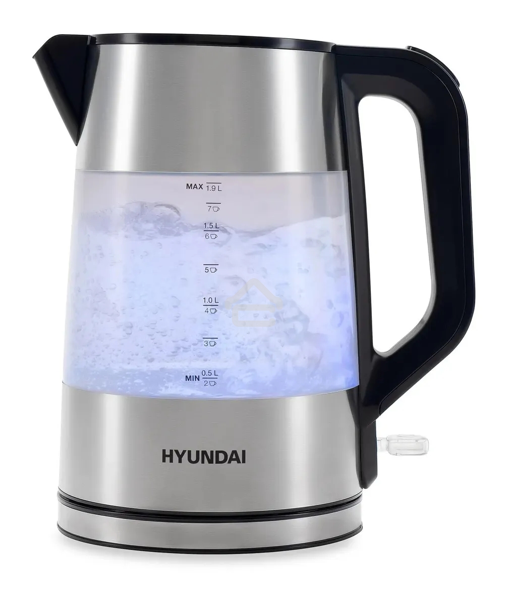 Чайник электрический Hyundai HYK-P4026 2 л, 2200 Вт, черный (корпус: пластик)