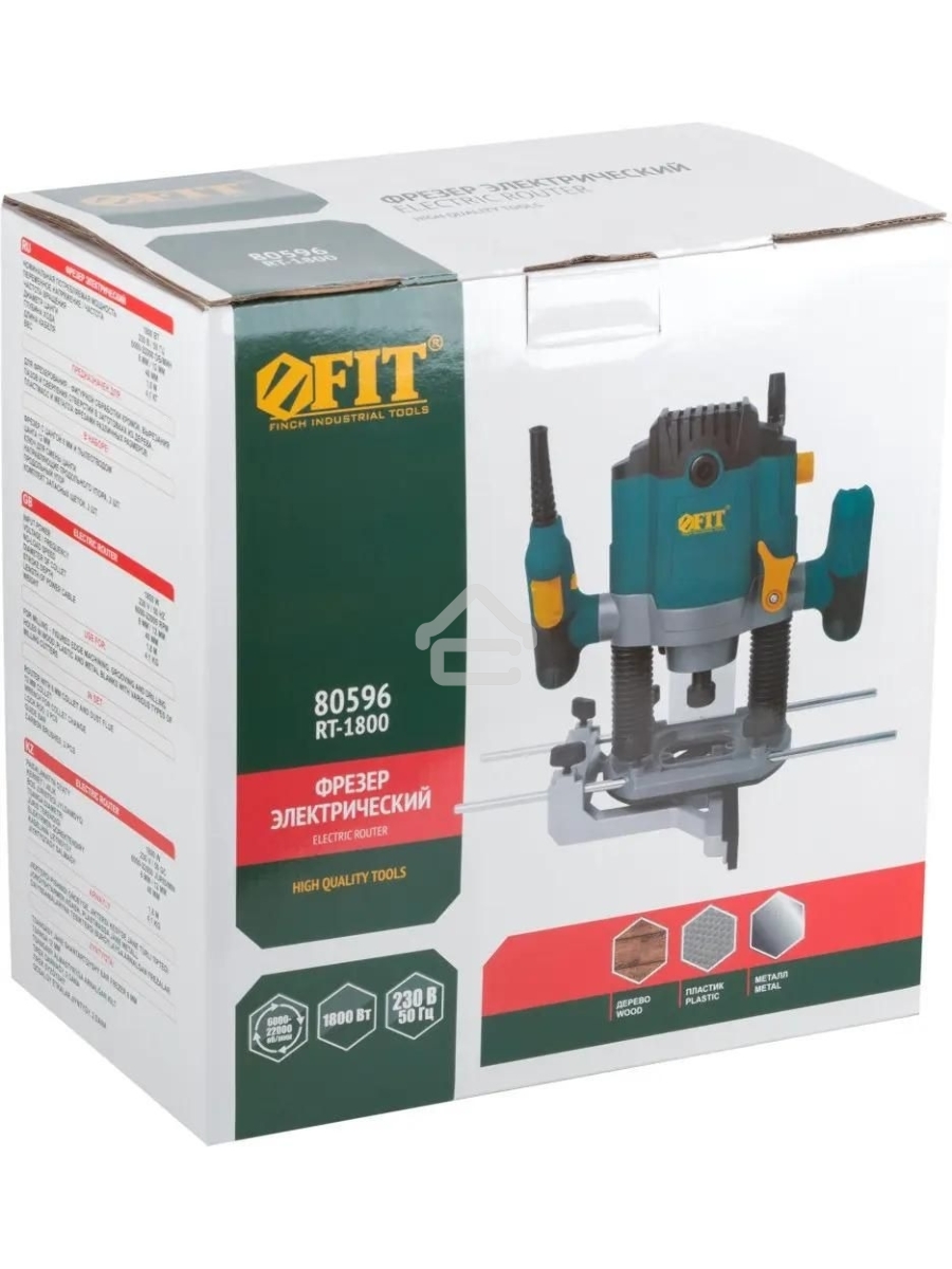 Фрезер Fit RT-1800 1800 Вт, 6000-22000 об/мин, 8/12 мм, 40 мм, 5,5 кг , БС щеток, коробка