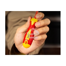 Диэлектрическая крестовая отвертка Deli DL513060 PH0х60 мм сталь Cr-V, сертификат VDE для работ под напряжением до 1000 В