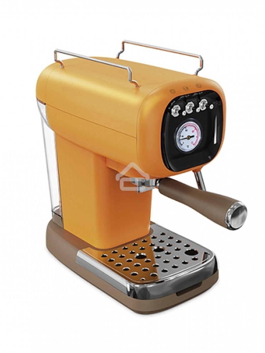 Кофеварка эспрессо BQ CM2004 желтый, исп. кофе - молотый, 0.6 л, 1100 Вт, 20 Бар.