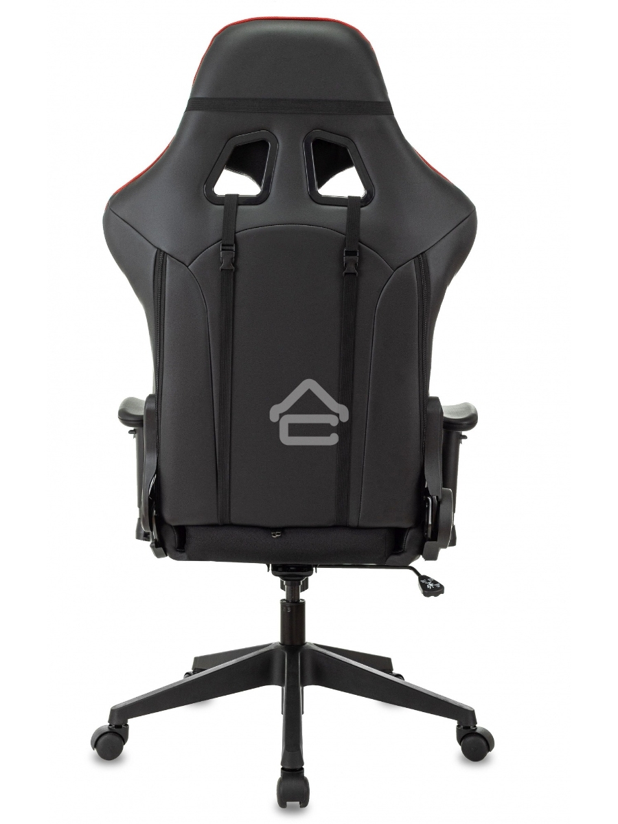 Кресло игровое Бюрократ VIKING 4 AERO RUS белый/синий/красный/черный, искусст. кожа/ткань, две подушки