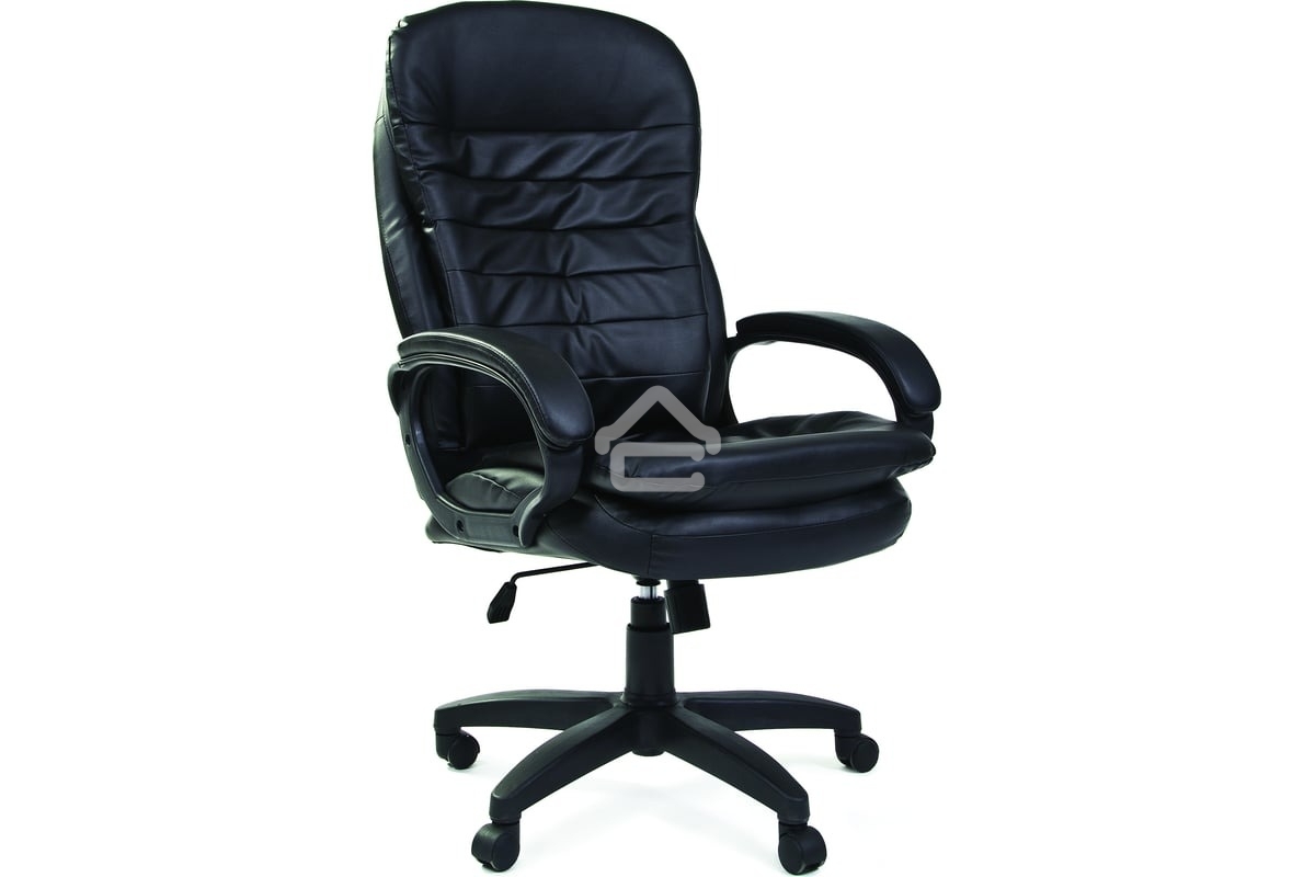 Кресло компьютерное Chairman 795 LT черный, экокожа, пластик, газпатрон 3 кл, ролики, механизм качания