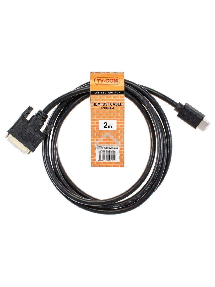 Кабель HDMI to DVI-D (19M -25M) 2м, TV-COM <LCG135E-2M>