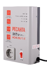 Стабилизатор напряжения Ресанта АСН-350/1-И 0.35кВА однофазный белый (63/6/74)
