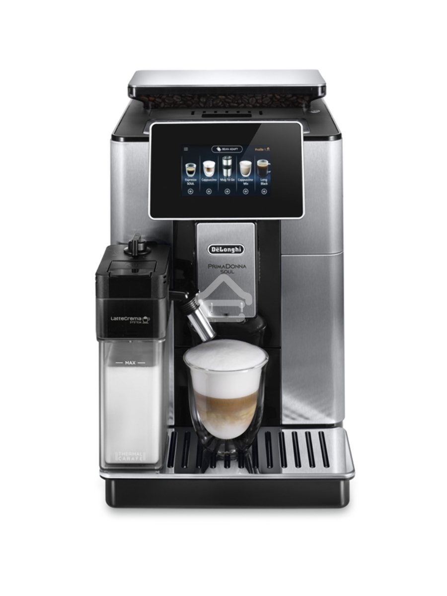 Кофемашина автоматическая DeLonghi ECAM610.74.MB черный/серебристый, исп. кофе - зерновой/молотый, 2.2 л, 1450 Вт, 19 Бар.