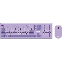 Клавиатура + мышь Acer OCC205 беспроводной USB, 1200 dpi, фиолетовый