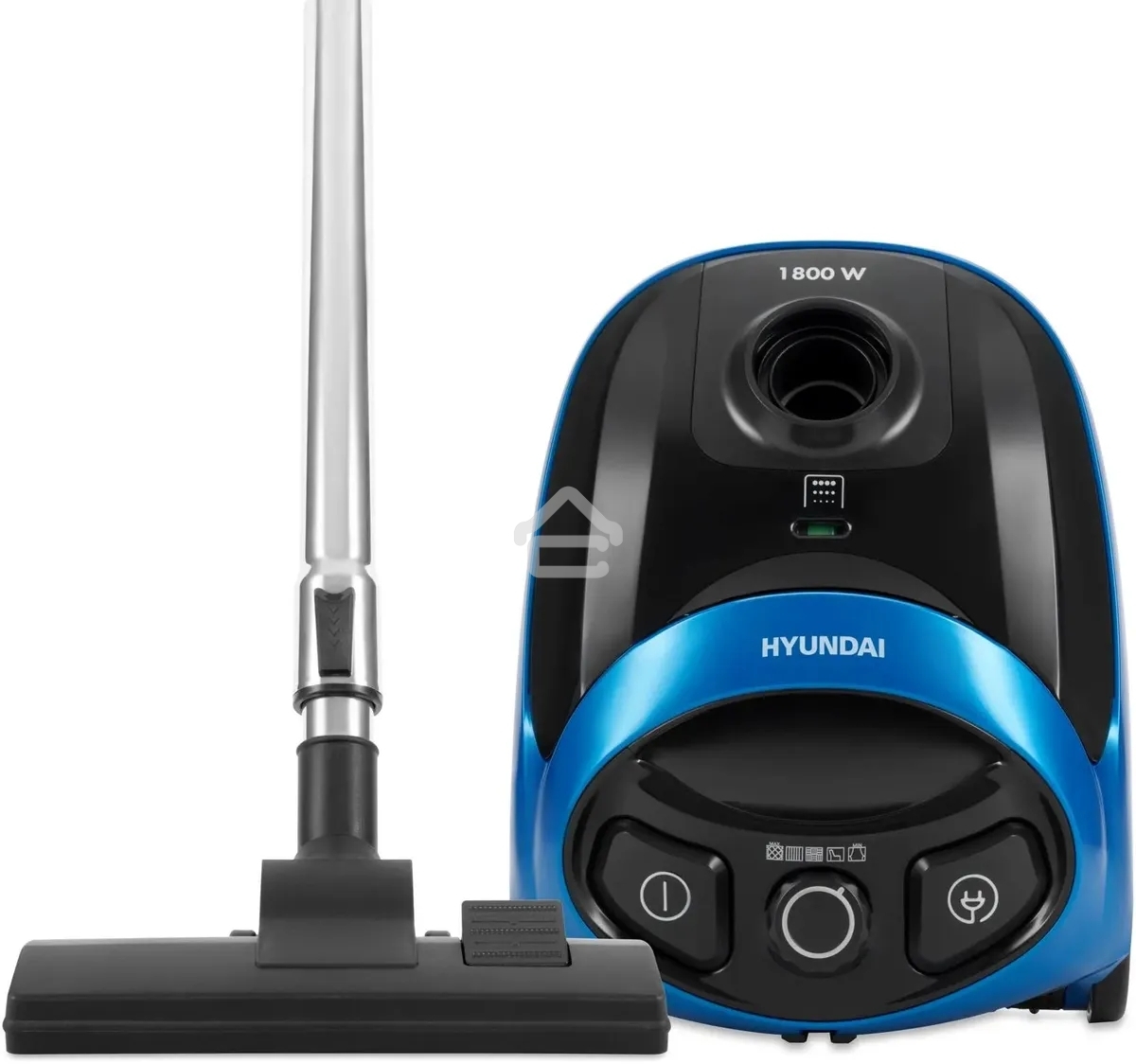 Пылесос Hyundai HYV-B1550 синий/черный, 250/1800 Вт, уборка сухая, пылесборник мешок, 1.5 л (в компл.:1мешок)