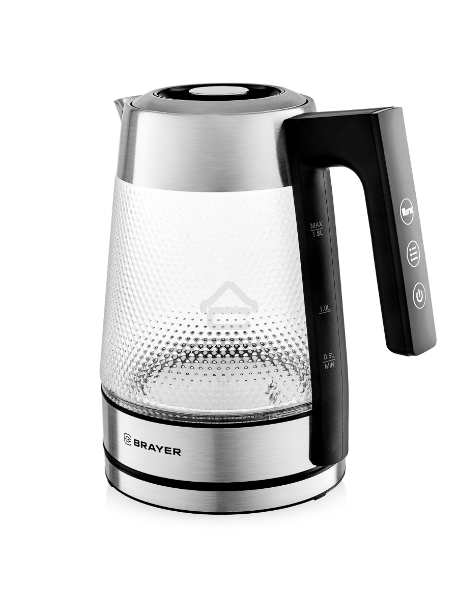 Чайник электрический BRAYER BR1079 2200 Вт, 1,8 л, серебристый