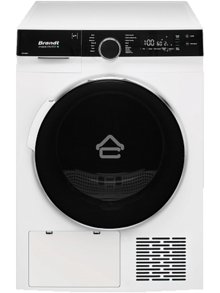 Сушильная машина BRANDT WFB106QWE белый, 10 кг, сушка - конденсационная, программ - 14, 59.5 x 84.5 x 67.5 см