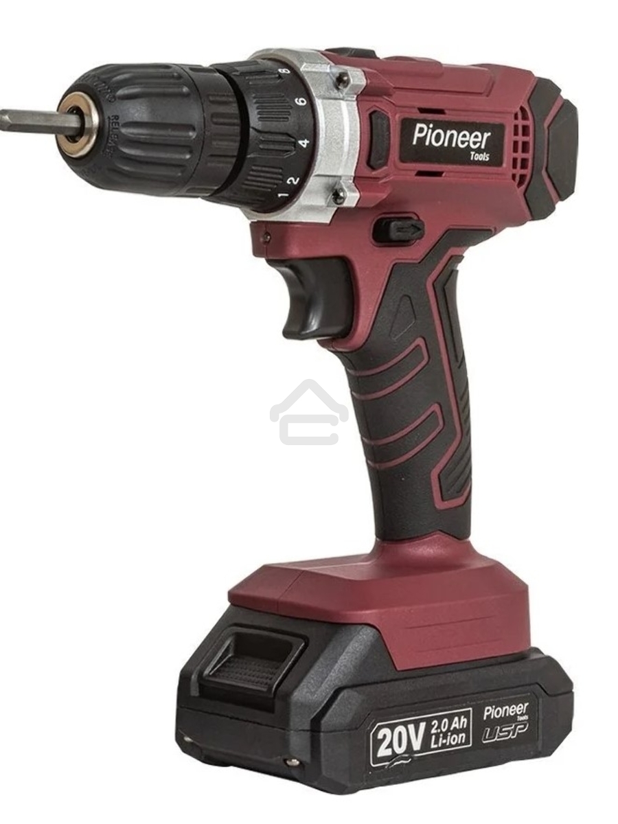 Дрель-шуруповерт Pioneer CD-M2012C USP, Аккумуляторная, 20В, 2 АКБ, Кейс