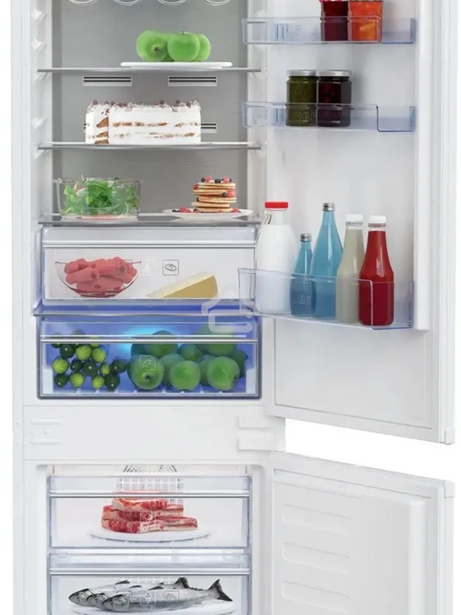 Встраиваемый холодильник Beko Diffusion BCNA306E2S двухкамерный белый