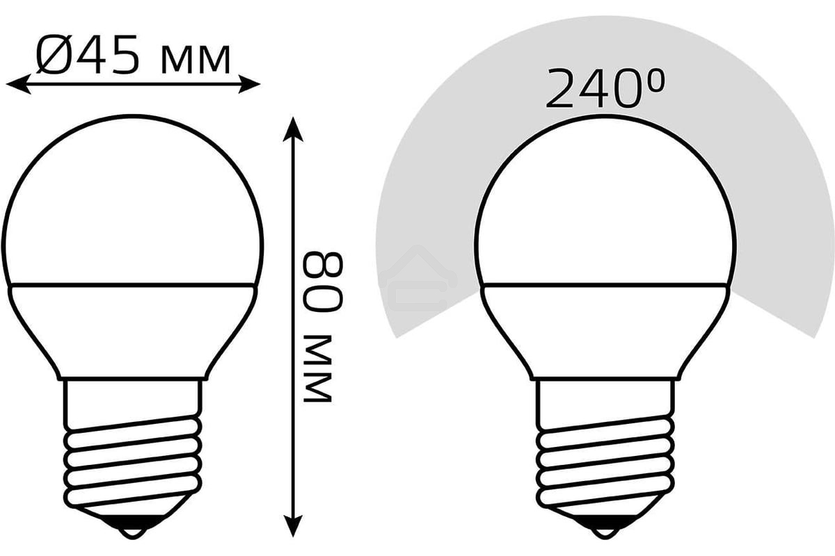 Лампа светодиодная Gauss Led Globe-dim E27 7Вт 4100К диммируемая