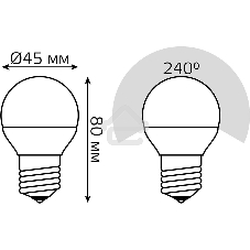 Лампа светодиодная Gauss Led Globe-dim E27 7Вт 4100К диммируемая