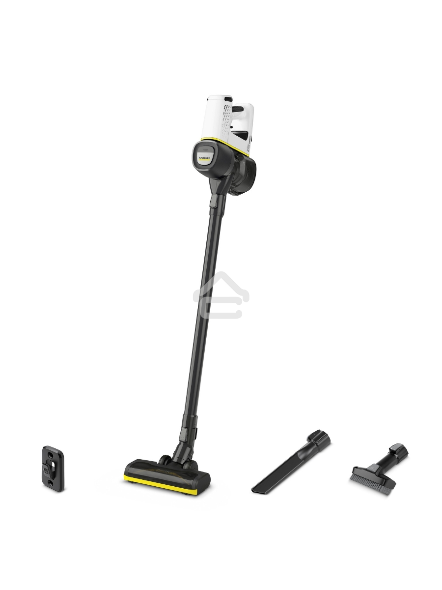 Пылесос вертикальный/ручной Karcher VC 4 Cordless myHome белый/серый, питание от аккумулятора, 140 Вт, уборка сухая, пылесборник 0.65 л, работа от АКБ max - 30 мин