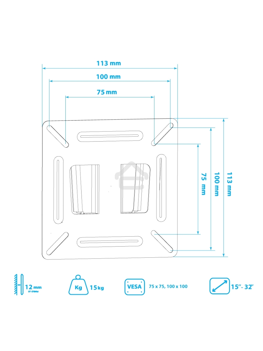 Кронштейн Arm media LCD-01 черный, 15-32