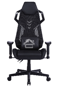 Кресло игровое Cactus CS-CHR-090BL черный, сиденье черный, эко.кожа, крестовина пластик, пластик черный
