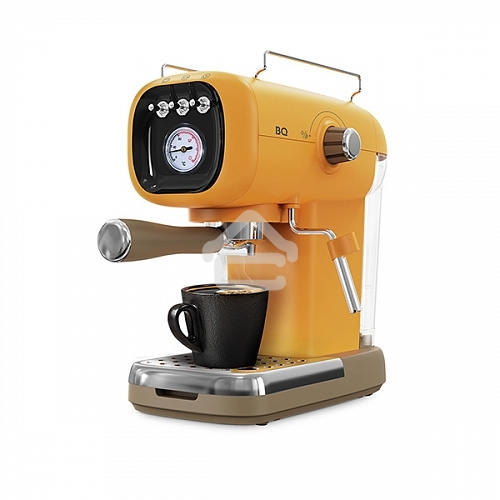 Кофеварка эспрессо BQ CM2004 желтый, исп. кофе - молотый, 0.6 л, 1100 Вт, 20 бар