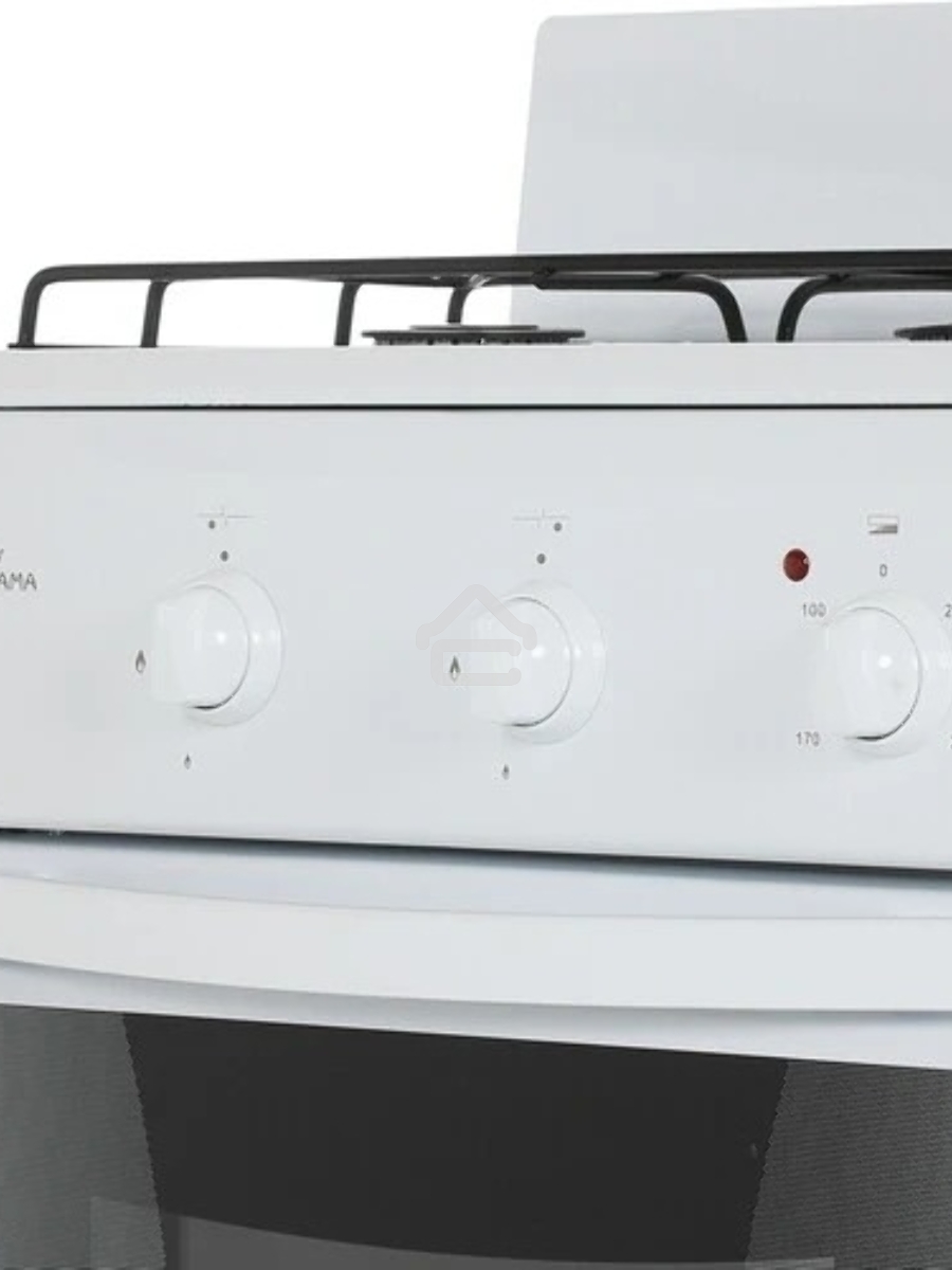 Плита комбинированная Flama CK 2201 W белый, конфорок 2 шт газовых, духовка 30 л, 50 см x 85 см x 38 см