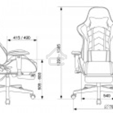 Кресло игровое Бюрократ Zombie Drift/F серый/черный, крестов. пластик, подст. для ног