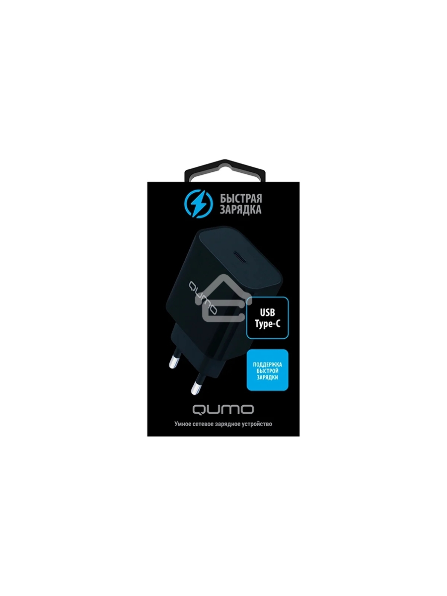Сетевое зарядное устройство Qumo Energy light (Charger 0050) PD 20W, 1USB Type-C, черный