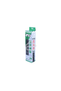 Бытовой удлинитель PowerCube, 2р с/з вык.,3USB, 3500 Вт, 16А, 1.9 м, 3*1,0 (черный) PC-5B-2M