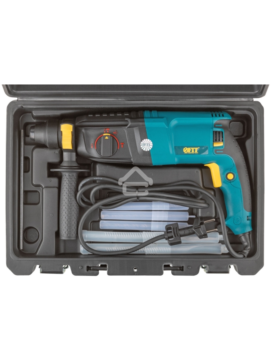 Перфоратор FIT AH-800 800 Вт, 0-900 об/мин, 0-4000 уд/мин, 3.0 Дж, 3 реж., SDS-plus, реверс, 2.8 кг, кейс