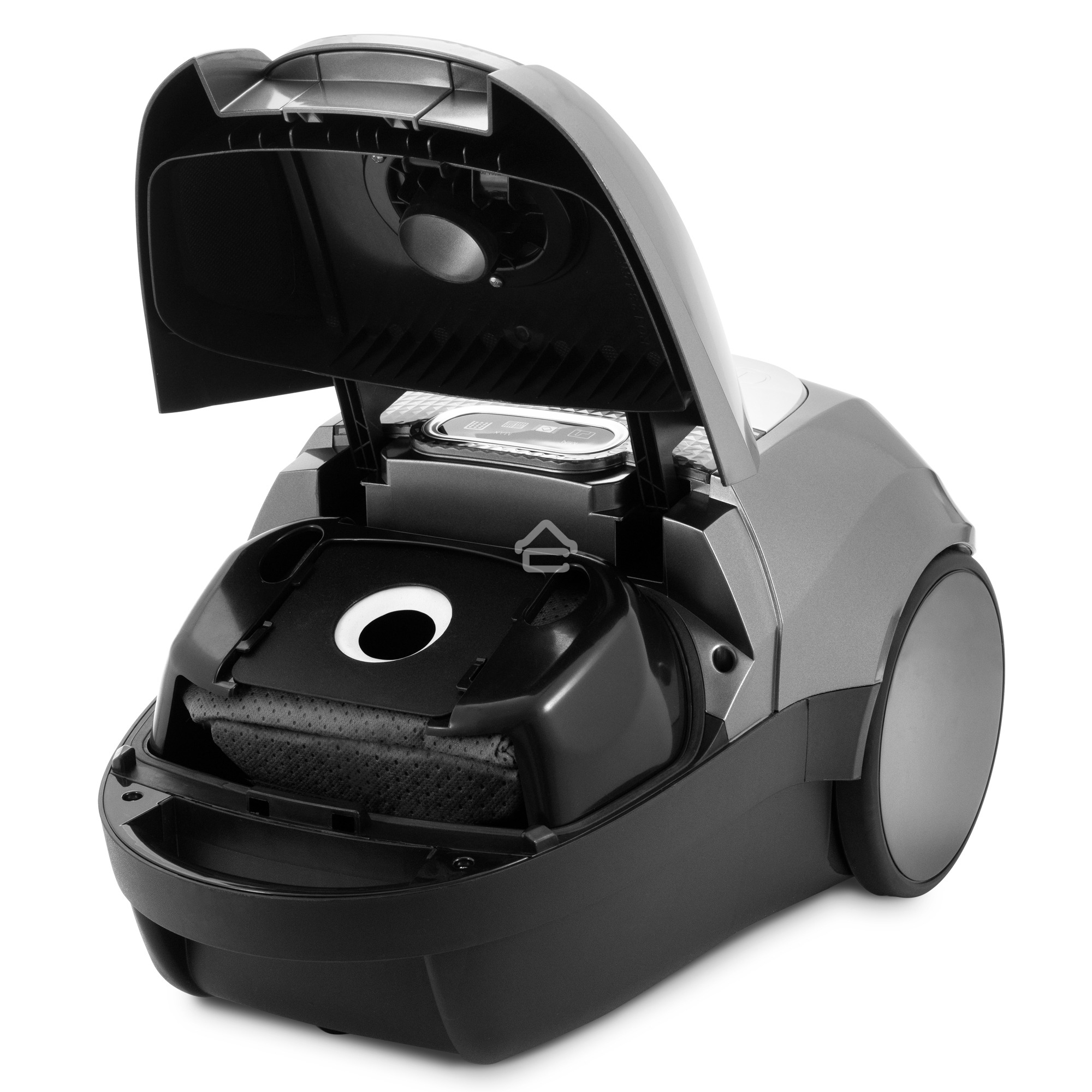 Пылесос Coolfort CF-3041 (MC) черный/серый, мощность всасывания 450 Вт, уборка сухая, пылесборник мешок 3 л.