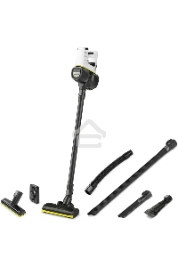 Пылесос вертикальный/ручной Karcher VC 4 черный/белый, питание от аккумулятора, 140 Вт, уборка сухая, пылесборник 0.65 л, работа от АКБ max - 30 мин
