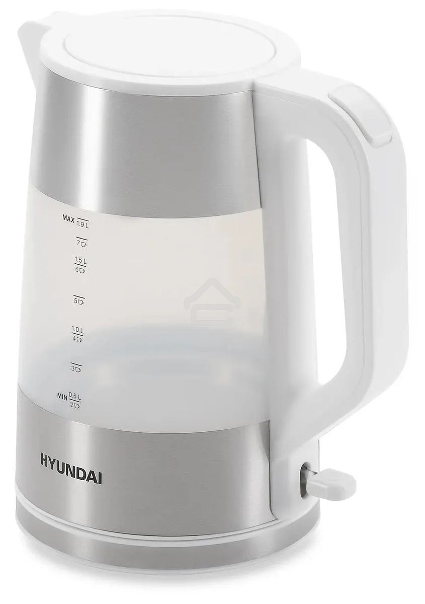 Чайник электрический Hyundai HYK-P4025 1.9 л, 2200 Вт, белый (корпус: пластик)