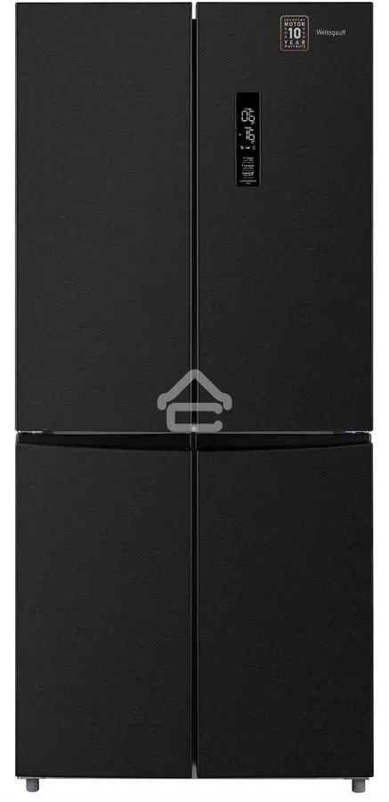 Холодильник Weissgauff WCD 450 XB NoFrost Inverter черный трехкамерный 287/163л морозилка снизу, No Frost, Side by Side