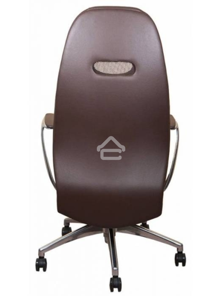 Кресло руководителя Бюрократ _Zen/Brown коричневый, кожа, крестовина алюминий