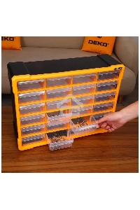 Ящик для инструментов Deko Smart box 24 (085-3005) оранжевый/черный