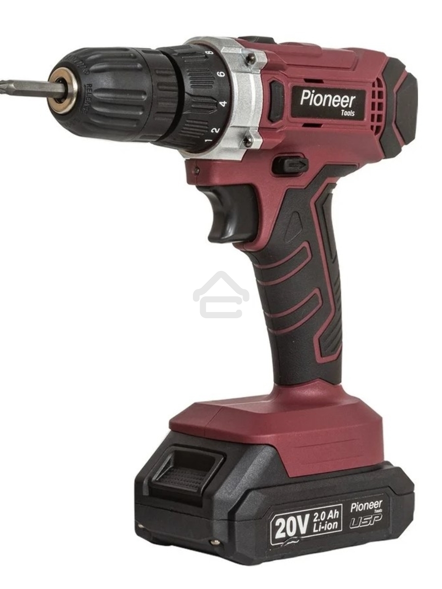 Дрель-шуруповерт Pioneer CD-M2012C USP, Аккумуляторная, 20В, 2 АКБ, Кейс