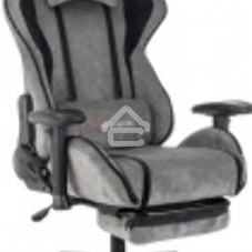 Кресло игровое Бюрократ Zombie Drift/F серый/черный, крестов. пластик, подст. для ног