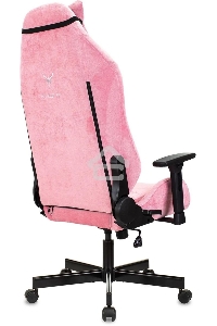 Кресло игровое Knight N1 Fabric розовый Velvet 36 с подголов. крестовина металл