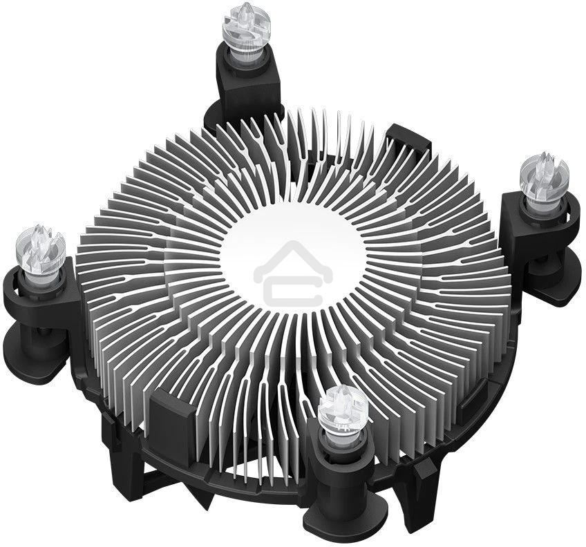 Кулер для процессора PCCooler R94-V2 серебристый/черный 94мм алюминий 2400rpm 27.3db 4-pin 65W 56мм