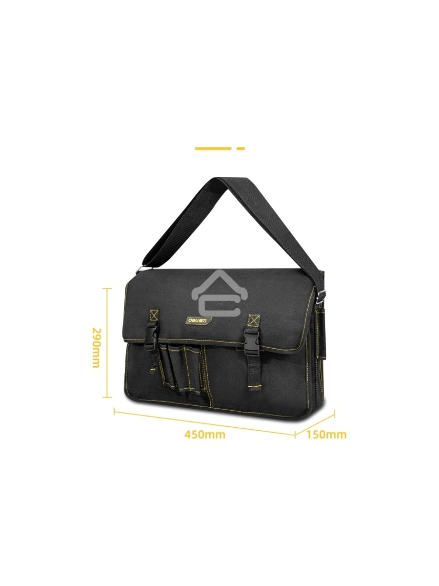 Сумка-портфель для инструментов Deli DL-P8 450 x 150 x 290мм, 8 карманов, плечевой ремень, ткань Оксфорд