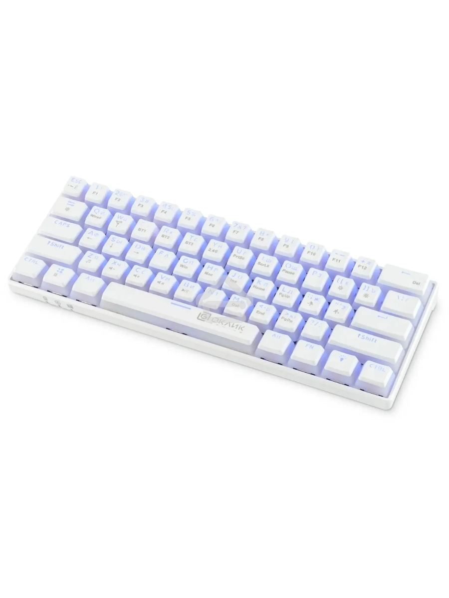 Клавиатура Oklick K763W (1920562) беспроводная, USB, Bluetooth/Радиоканал, белый