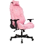 Кресло игровое Knight N1 Fabric розовый Velvet 36 с подголов. крестовина металл